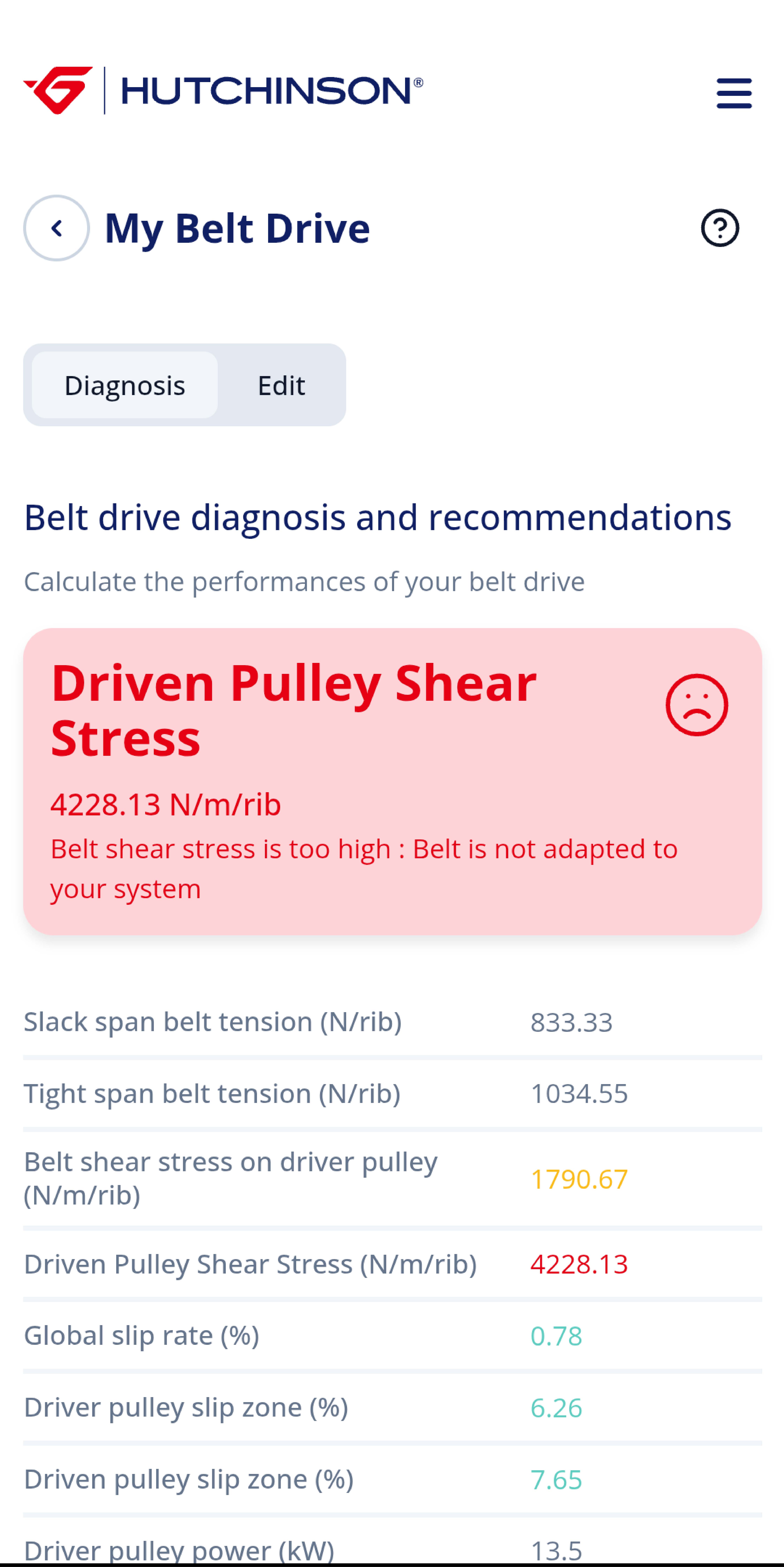 Smart Belt Drive APP by Hutchinson